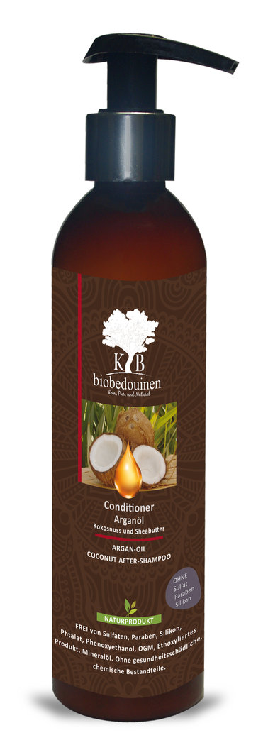 Argan oil hair conditioner with coconut oil and shea butte. 250 ml