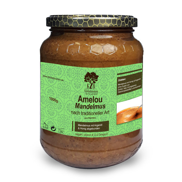 Handgemachter authentischer Amlou aus purem Arganöl, Mandeln und Honig 1 kg
