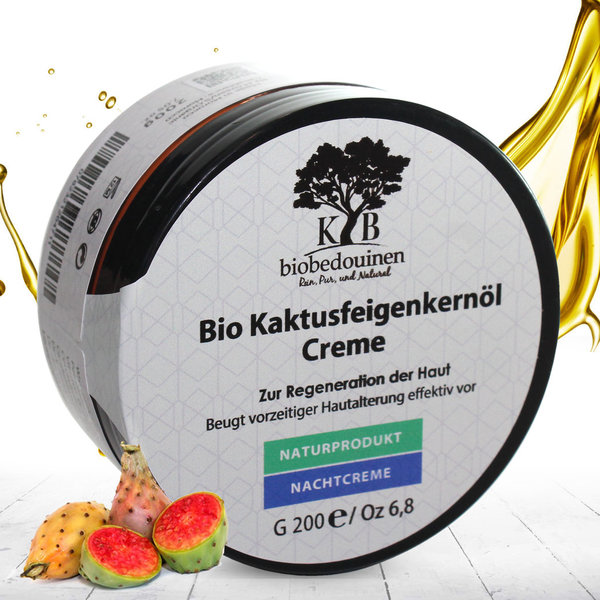 Face cream, organic prickly pear seed oil cream. 200 g